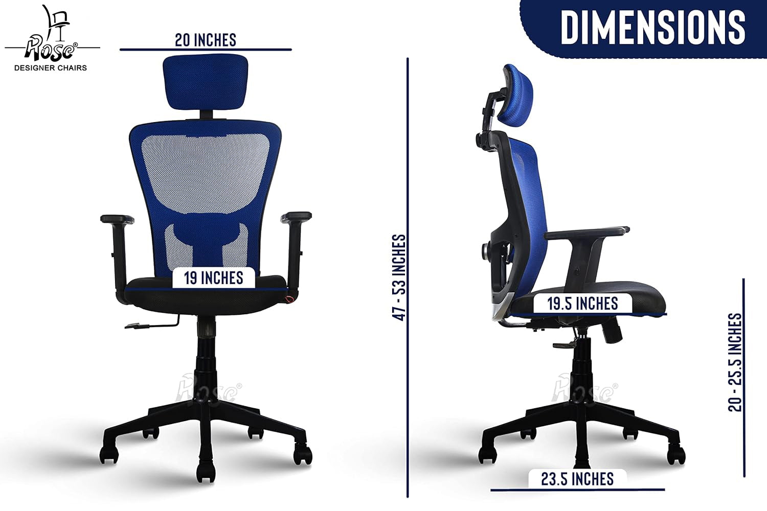ROSE®Teesla Mesh High-Back Office Chair