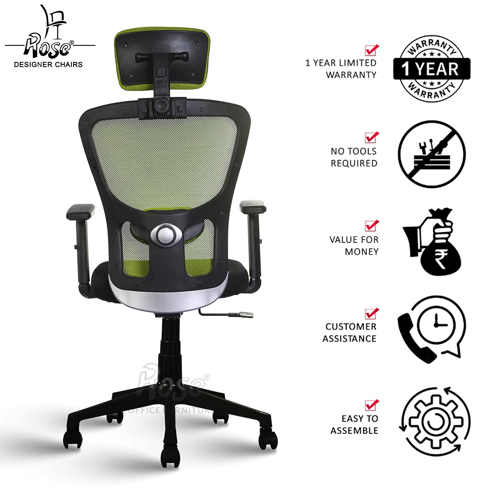 ROSE®Teesla Mesh High-Back Office Chair