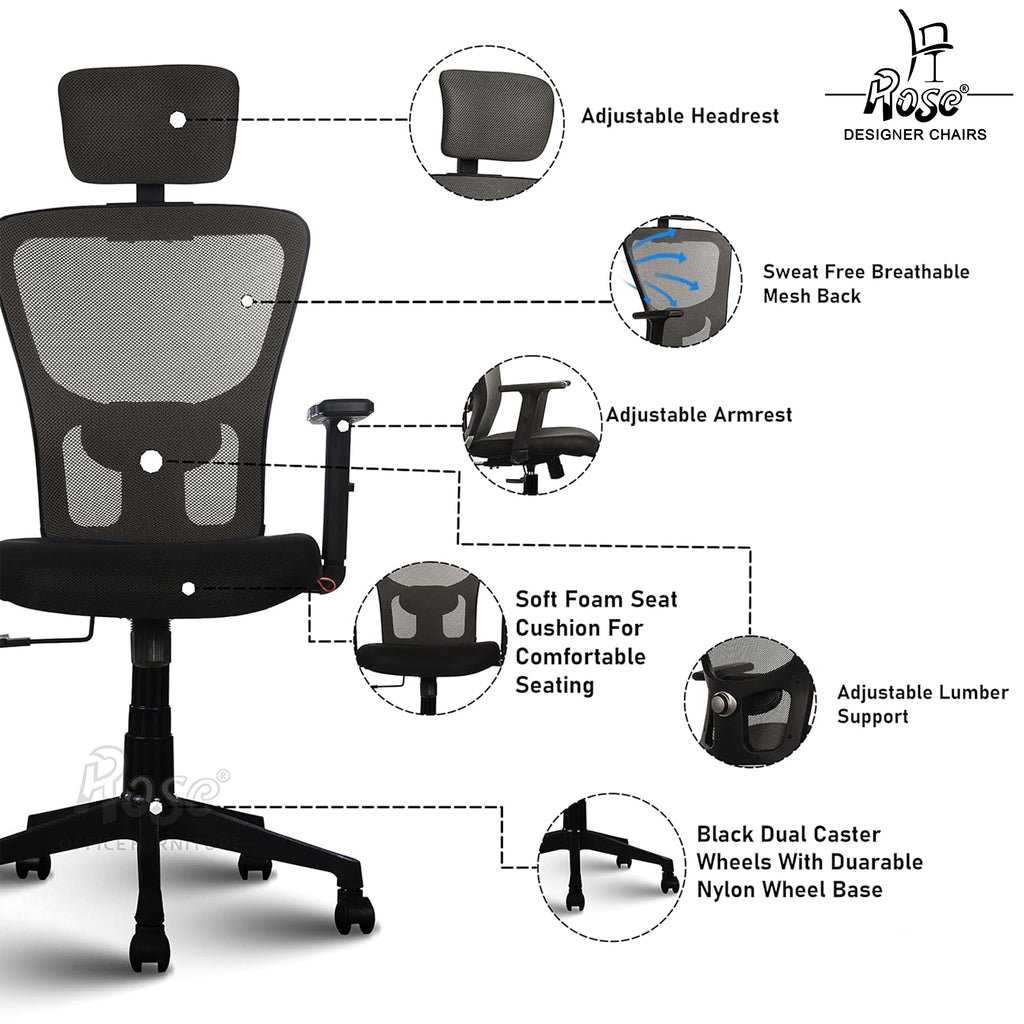 ROSE®Teesla Mesh High-Back Office Chair