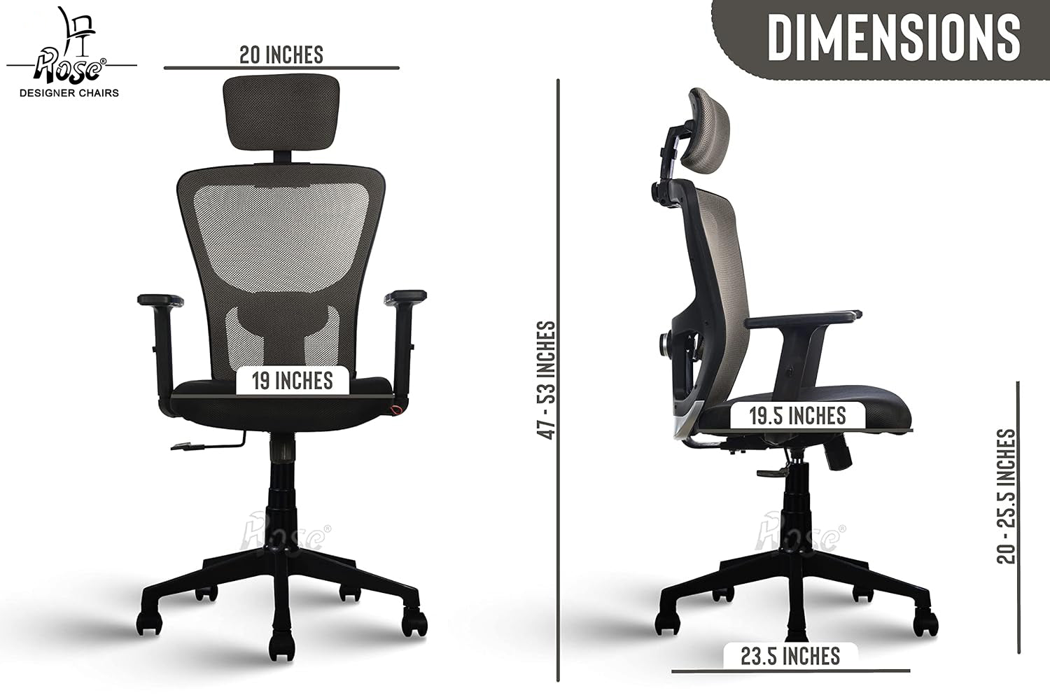 ROSE®Teesla Mesh High-Back Office Chair