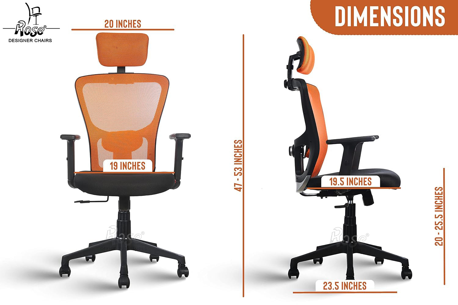 ROSE®Teesla Mesh High-Back Office Chair