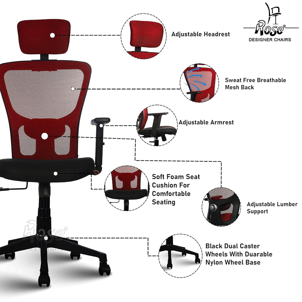 ROSE®Teesla Mesh High-Back Office Chair