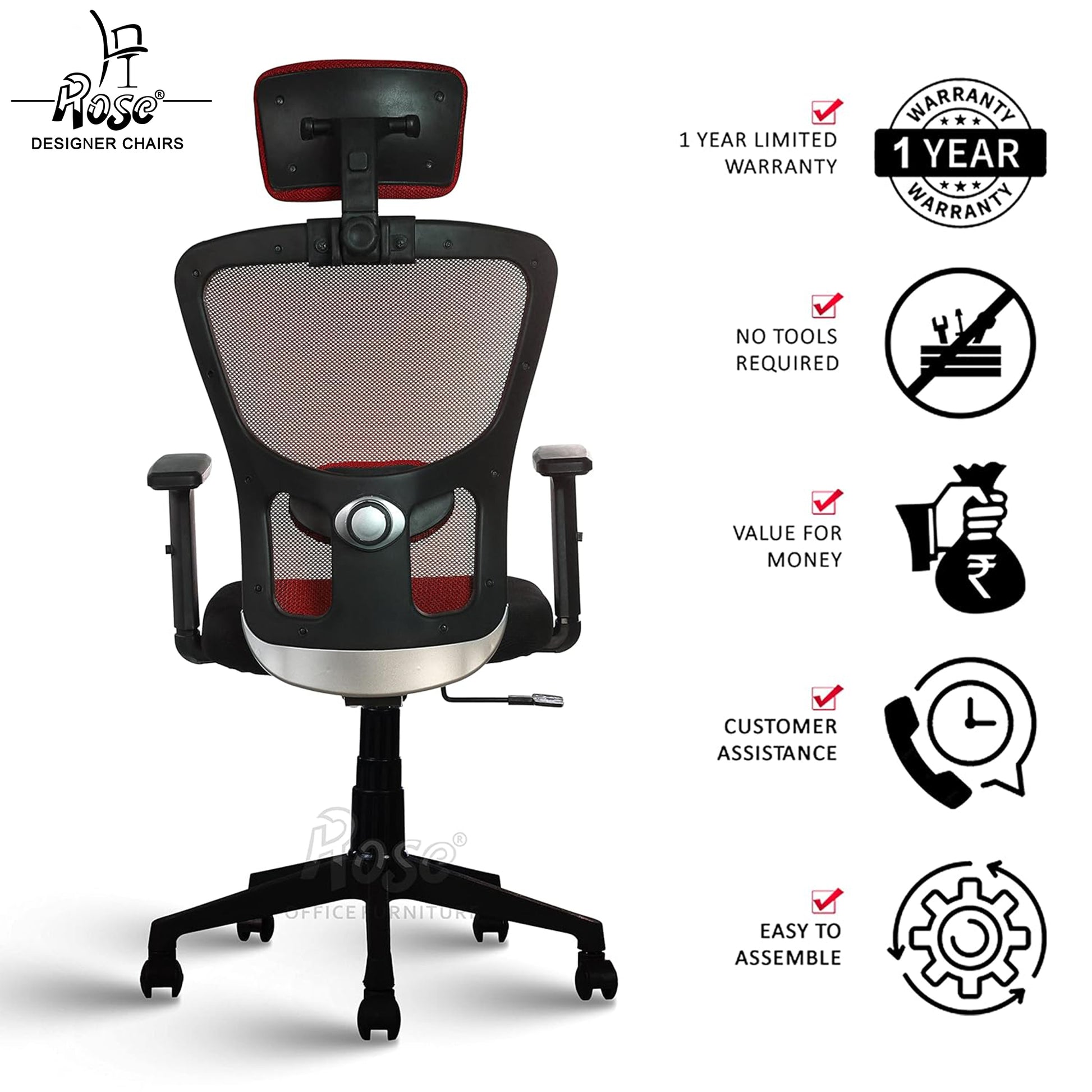 ROSE®Teesla Mesh High-Back Office Chair