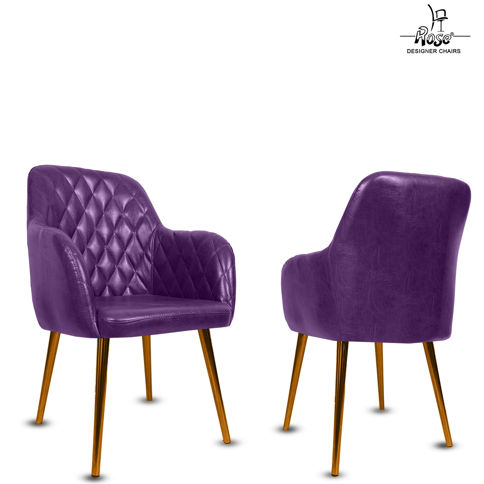 ROSE® Nova Dining Chair | Accent Chair for Living Room with Gold Legs and Copper Legs