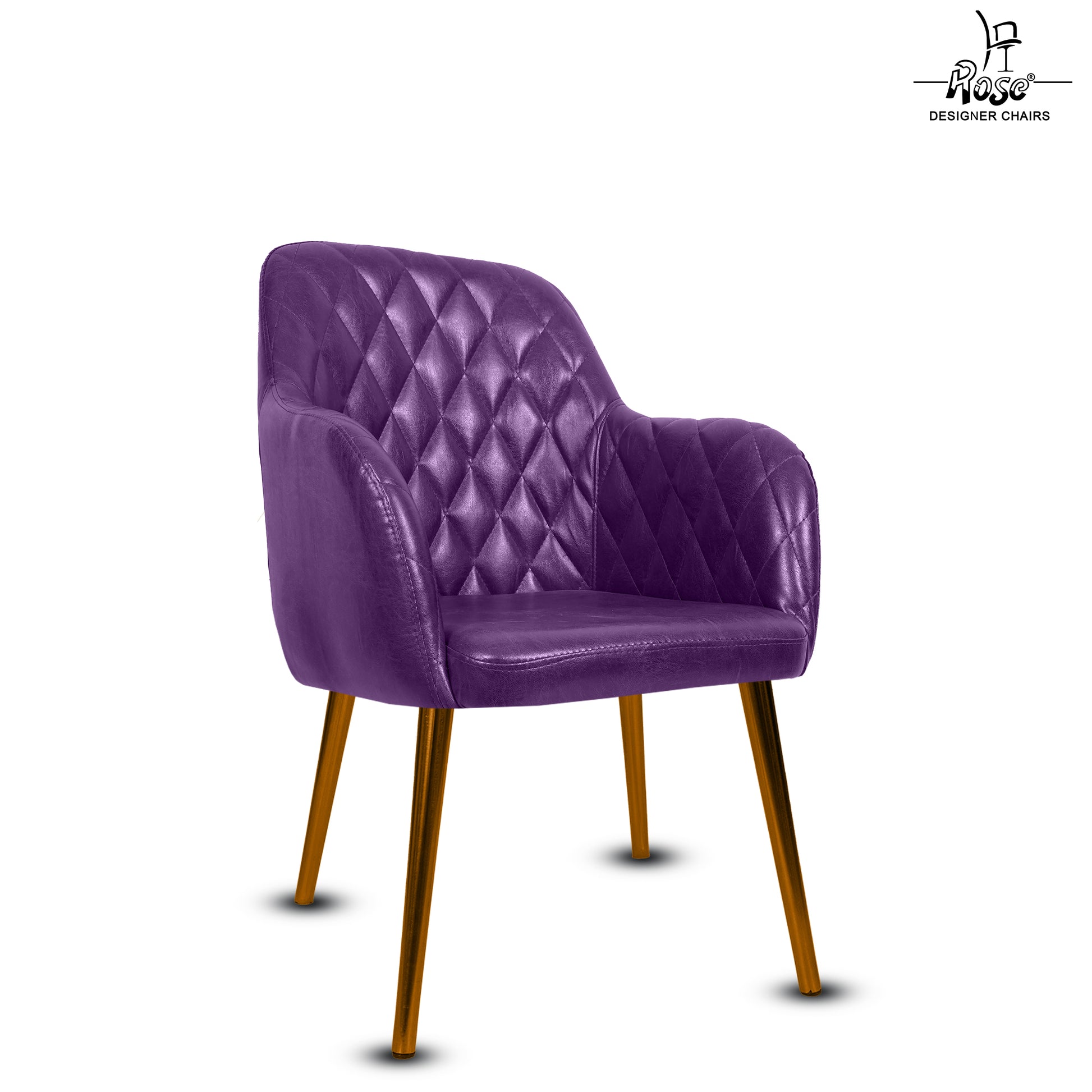 ROSE® Nova Dining Chair | Accent Chair for Living Room with Gold Legs and Copper Legs