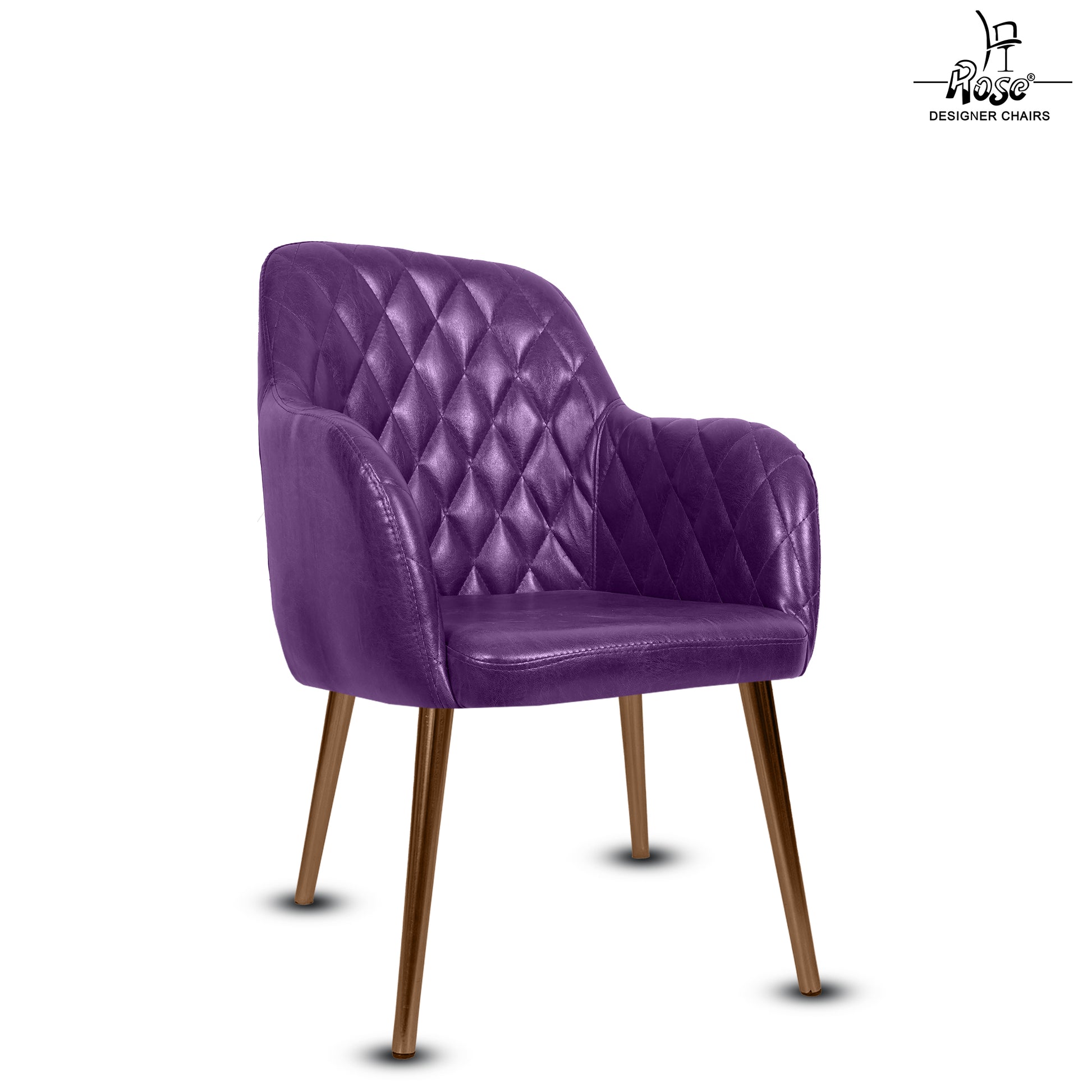 ROSE® Nova Dining Chair | Accent Chair for Living Room with Gold Legs and Copper Legs