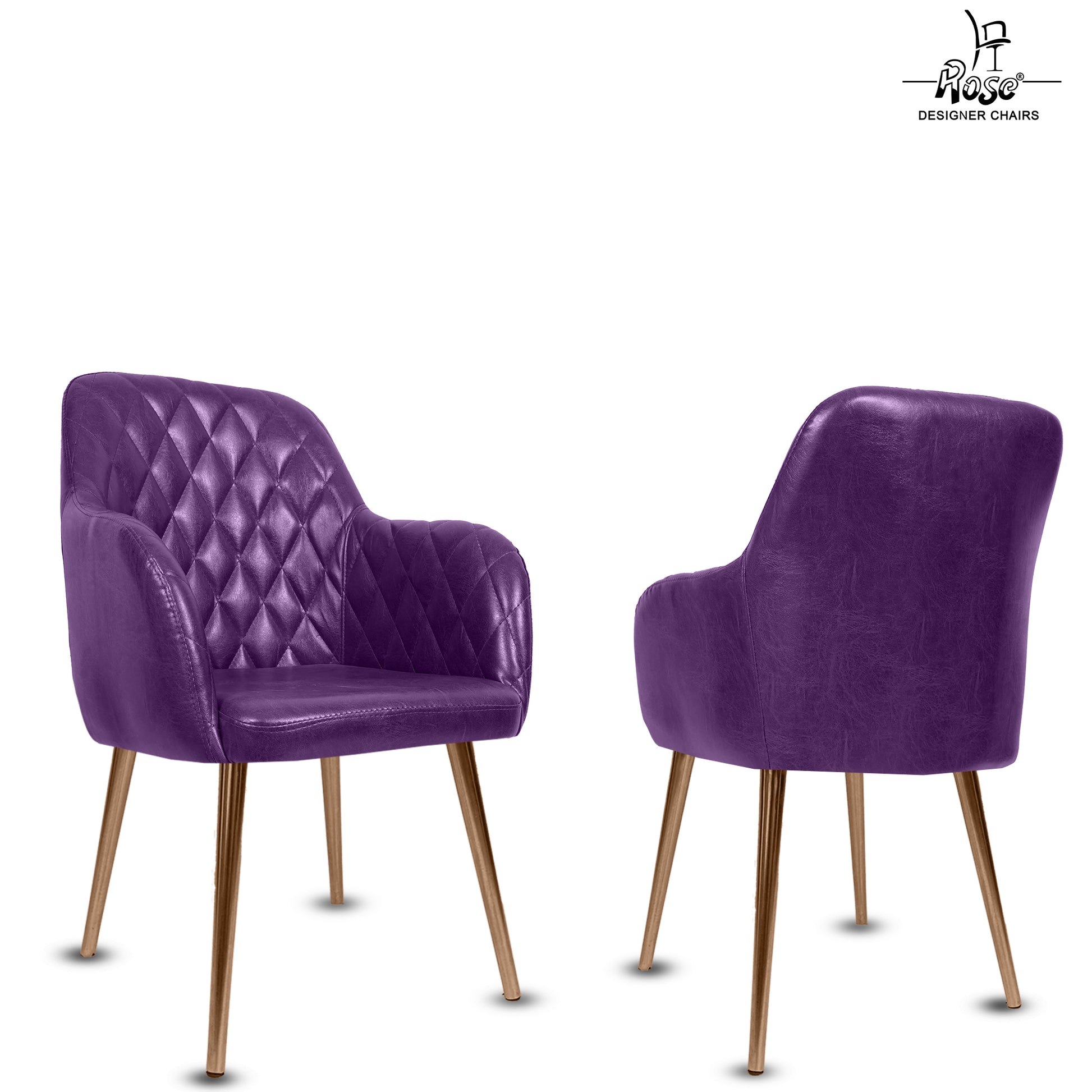 ROSE® Nova Dining Chair | Accent Chair for Living Room with Gold Legs and Copper Legs