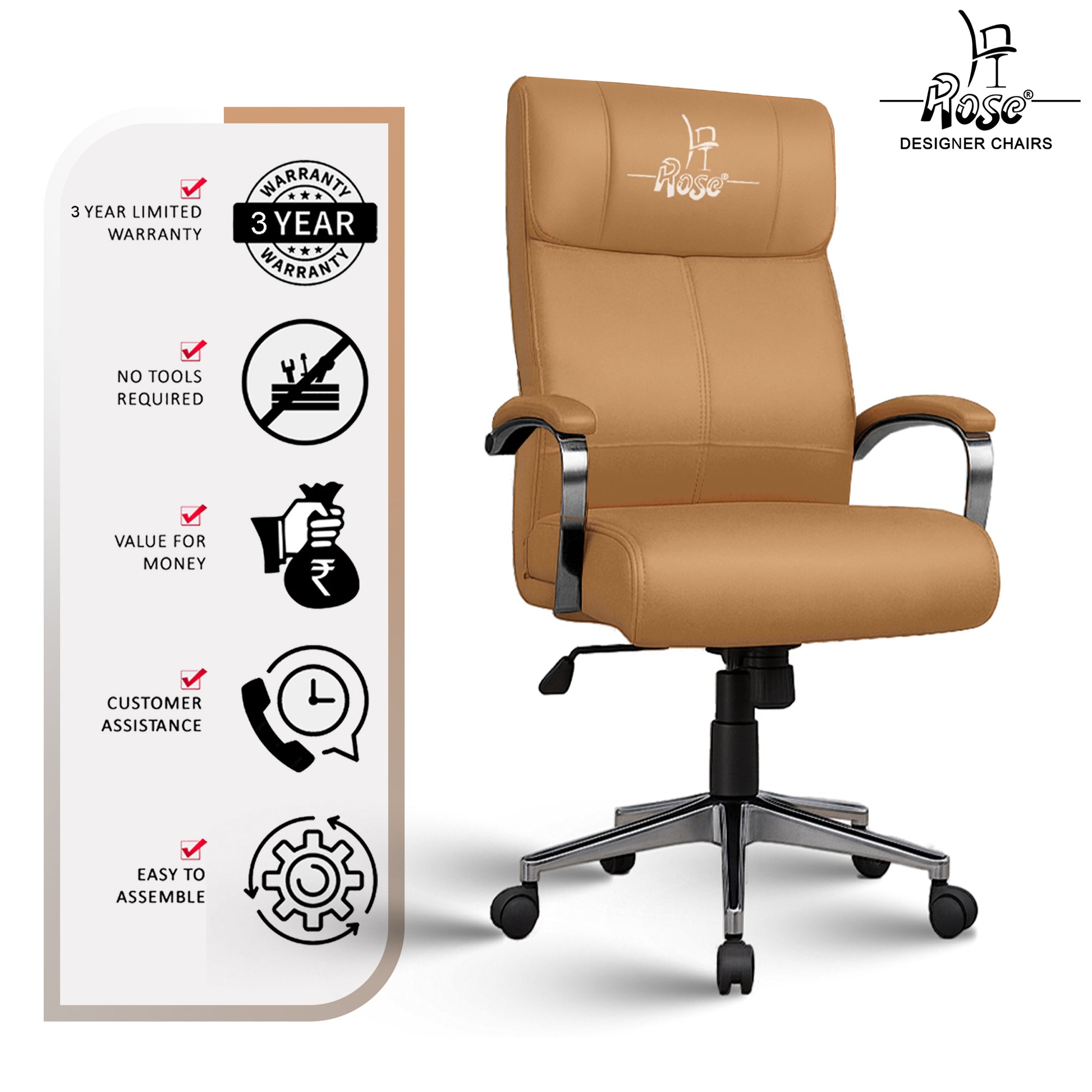 ROSE® Zeel Executive High Back Office Chair