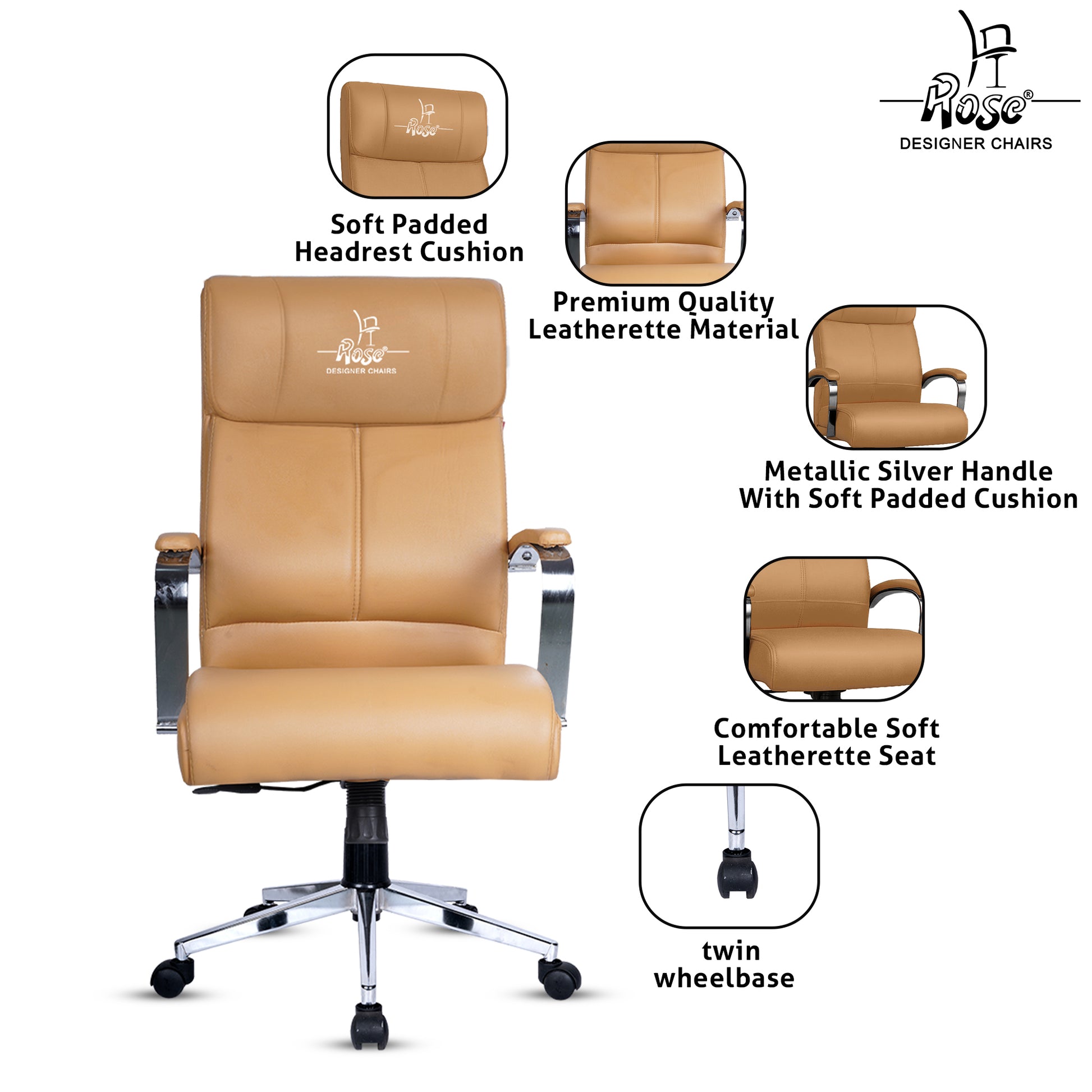 ROSE® Zeel Executive High Back Office Chair
