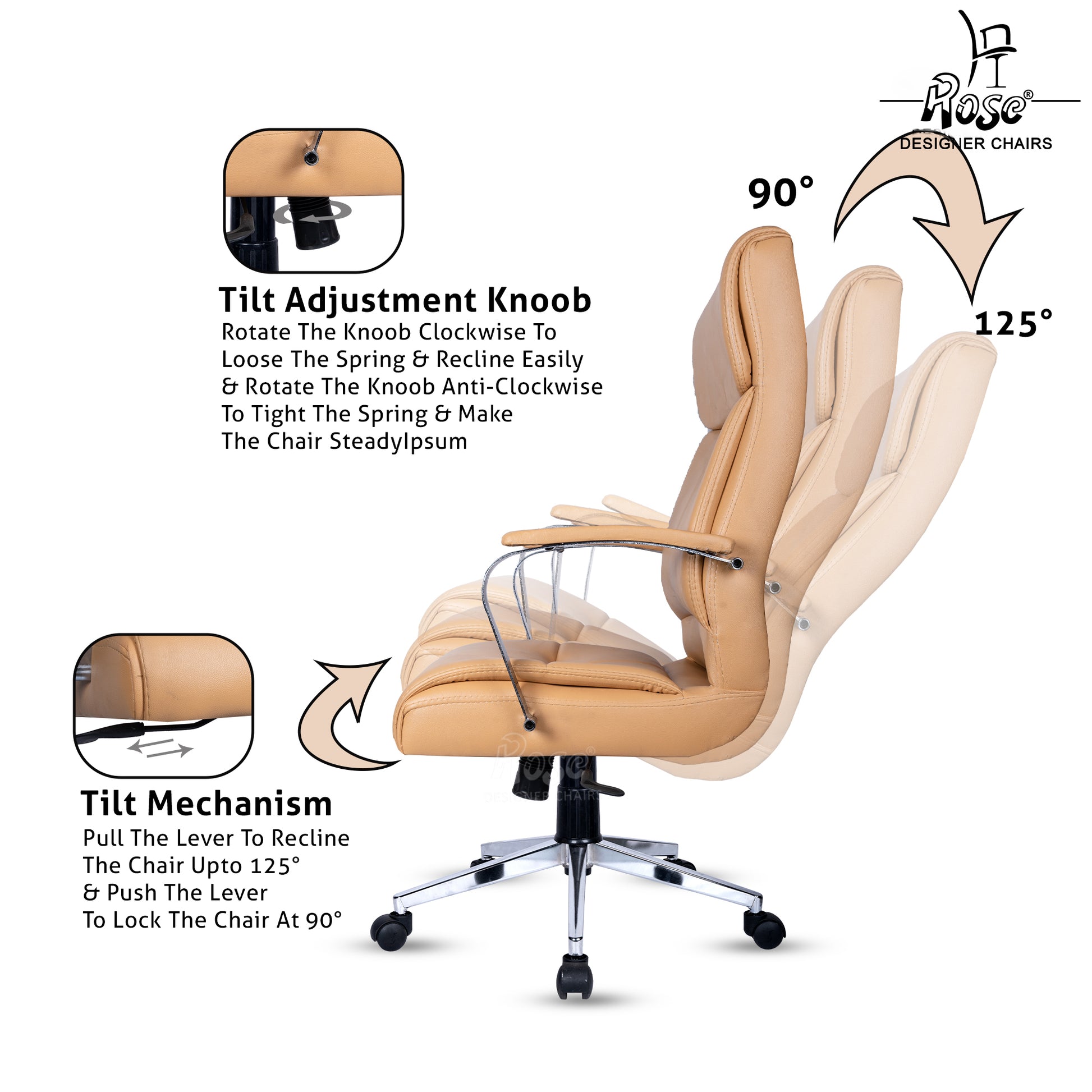 ROSE® Zeel Executive High Back Office Chair