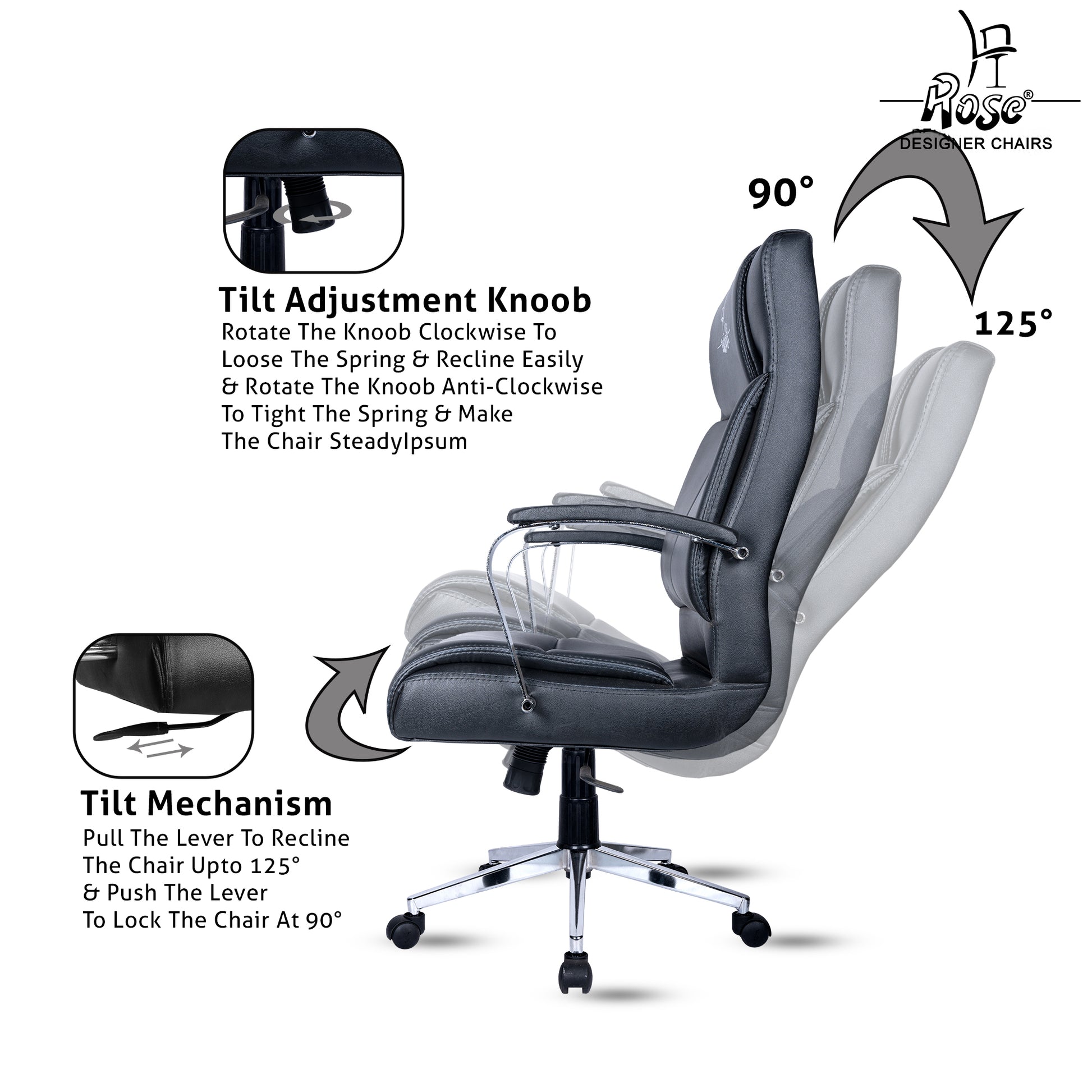 ROSE® Zeel Executive High Back Office Chair