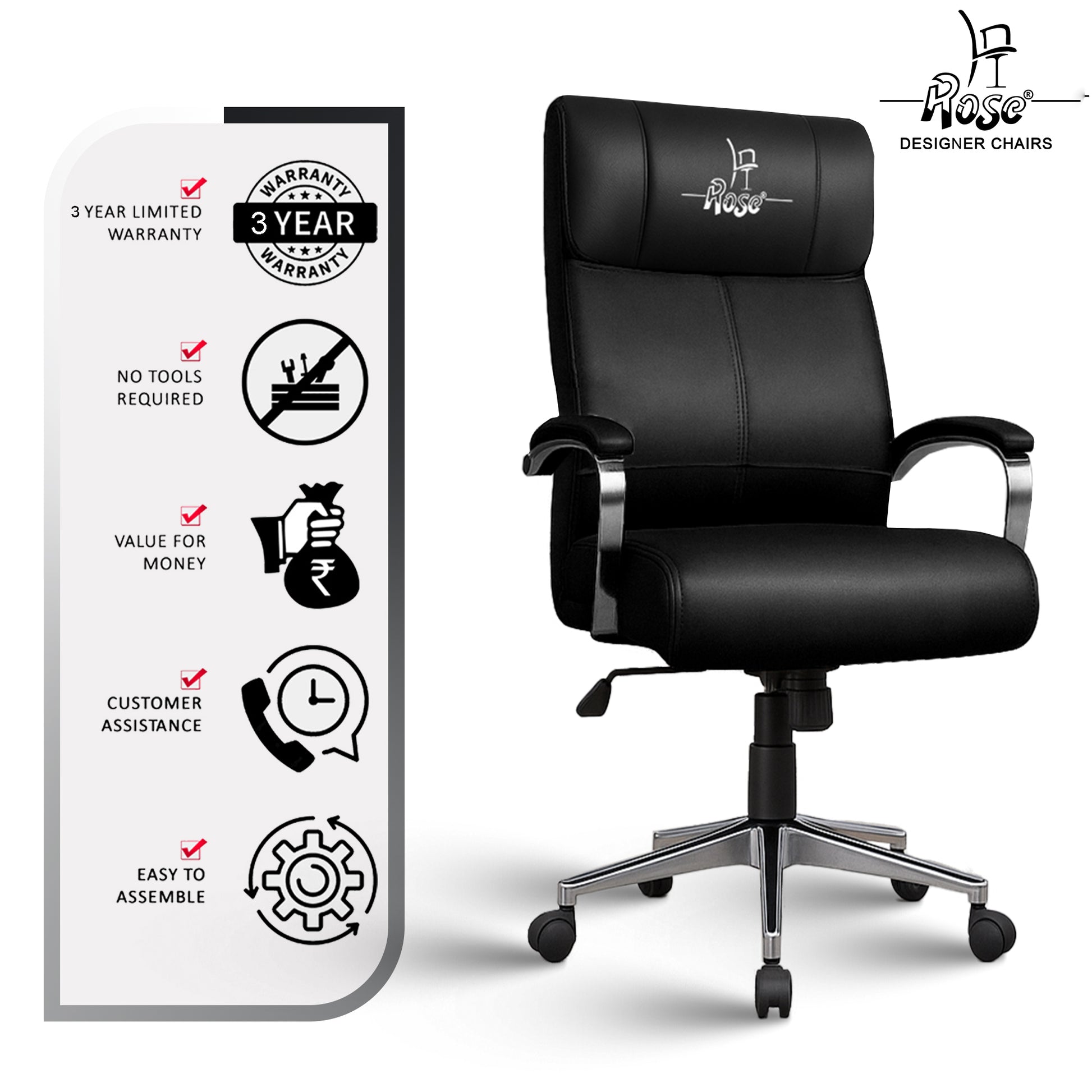 ROSE® Zeel Executive High Back Office Chair