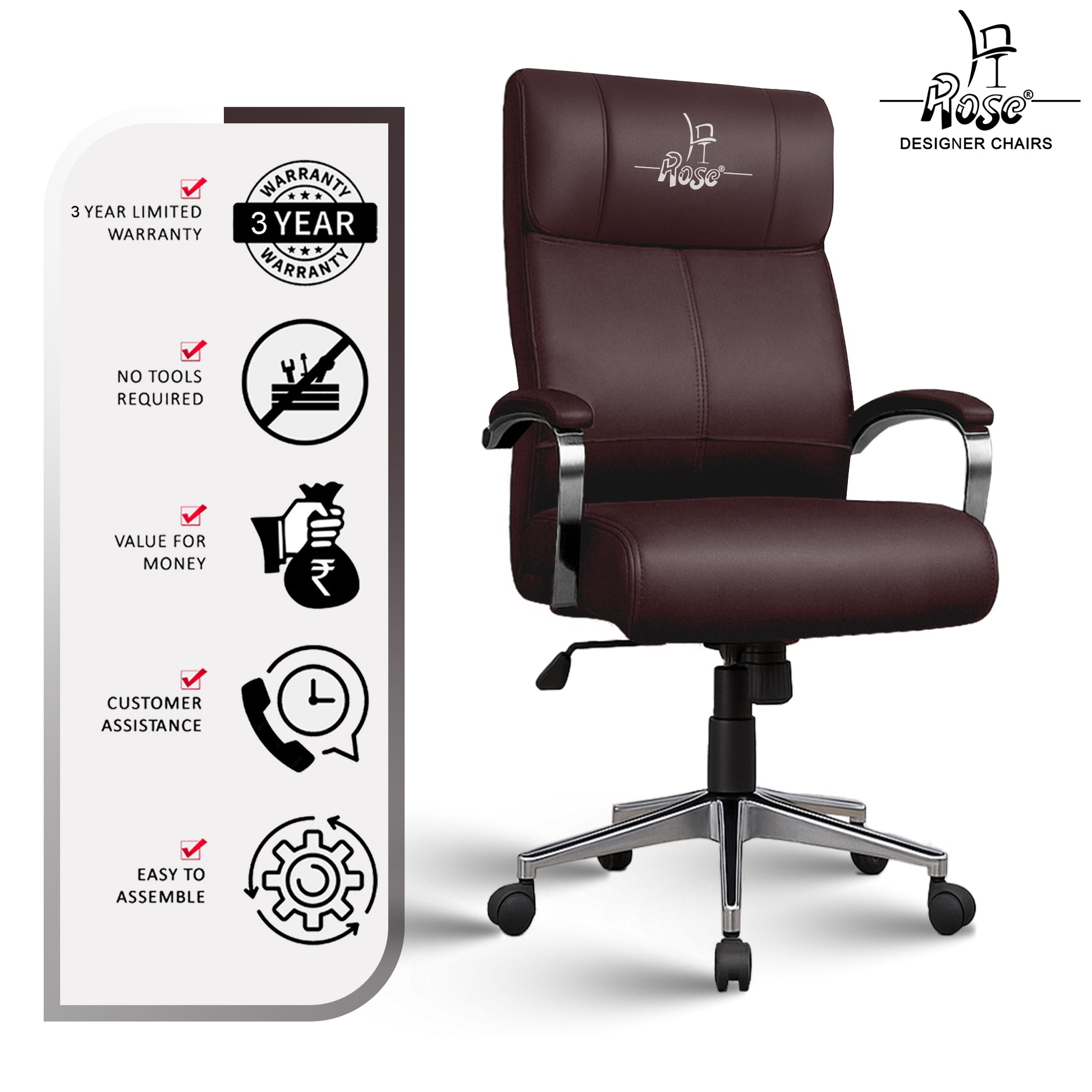 ROSE® Zeel Executive High Back Office Chair
