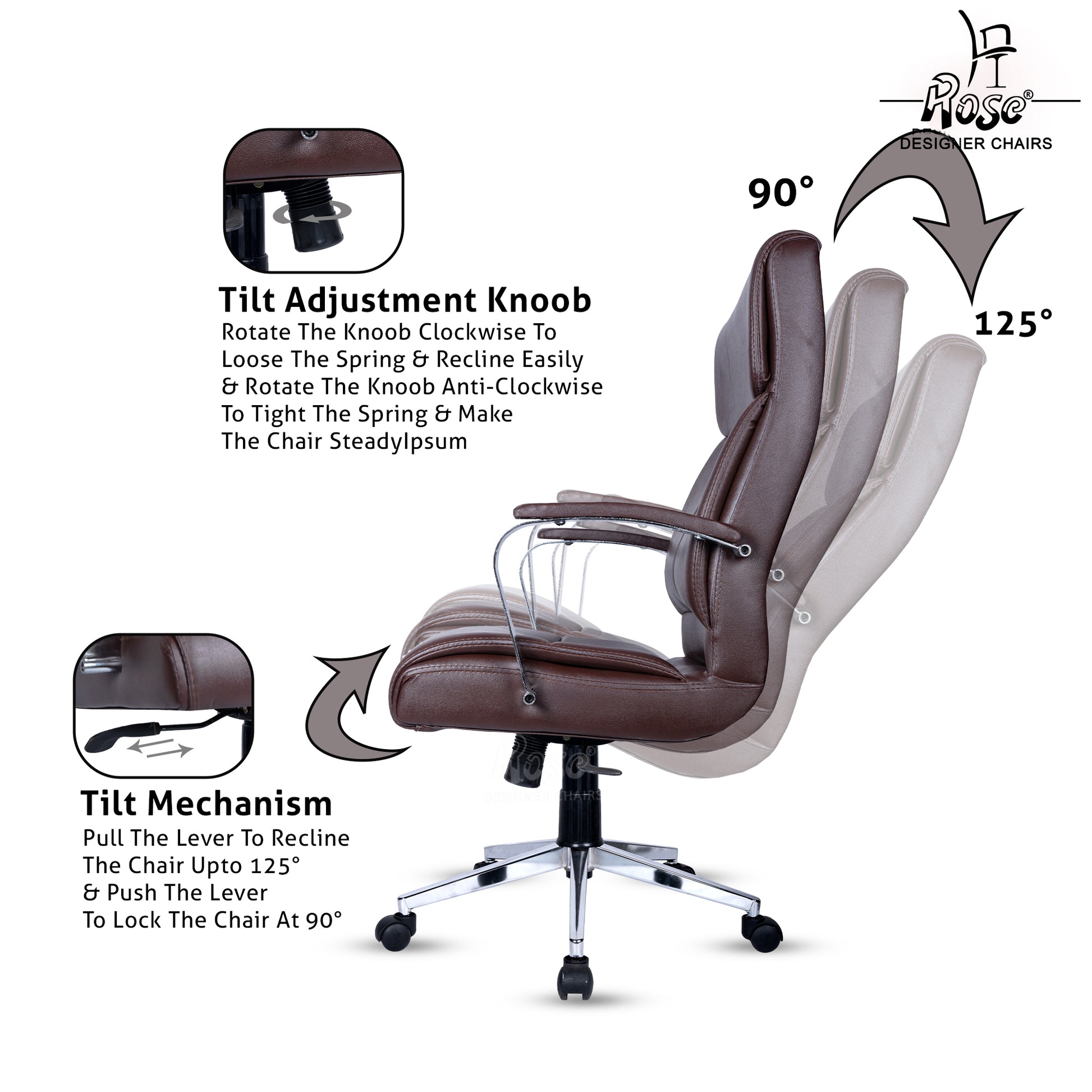 ROSE® Zeel Executive High Back Office Chair