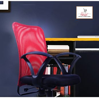 Rose Sigma Mid Back Mesh Office Chair (Red)