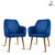 Viha Sapphire Blue (set of 02) Gold Legs